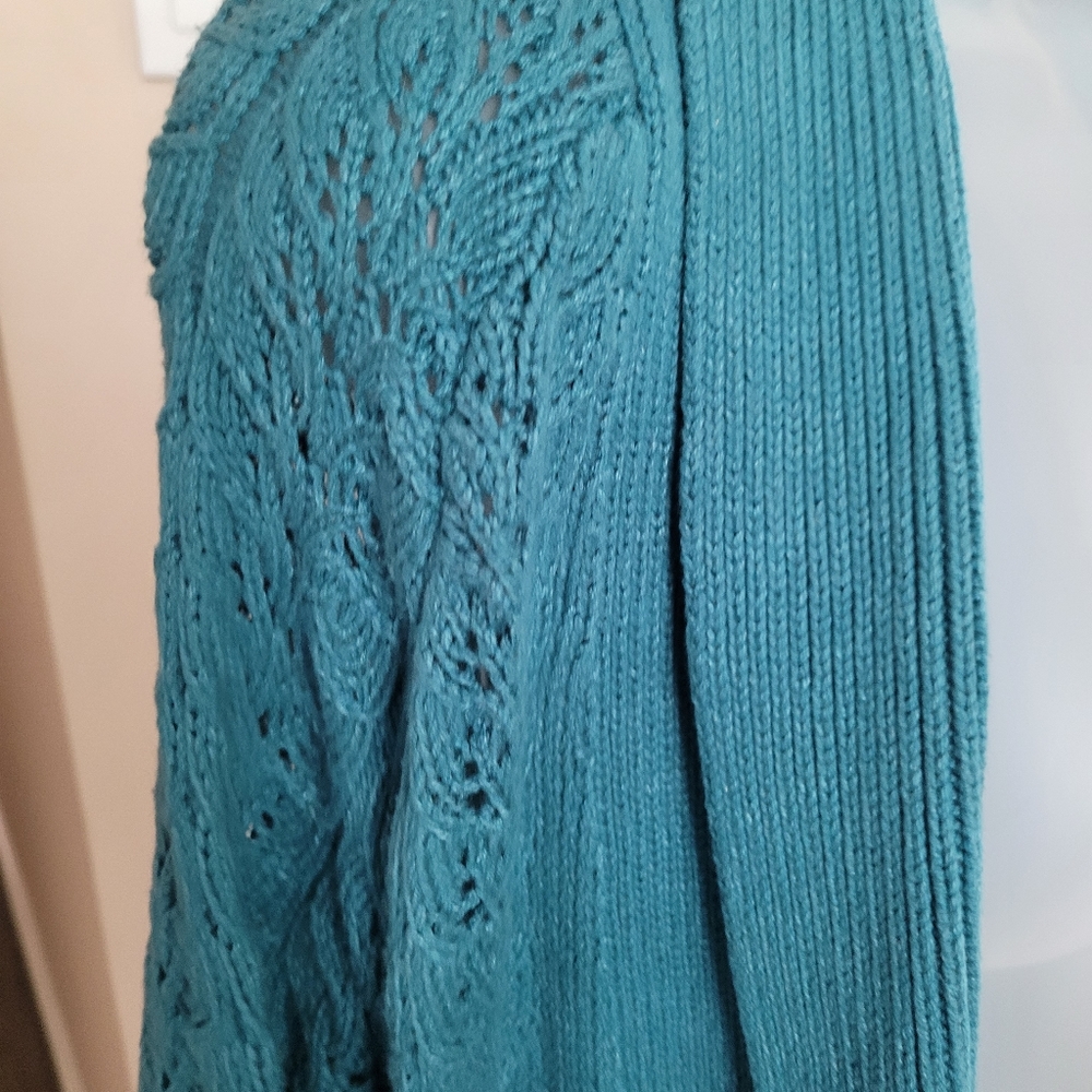 Sonoma Green short sleeve open sweater